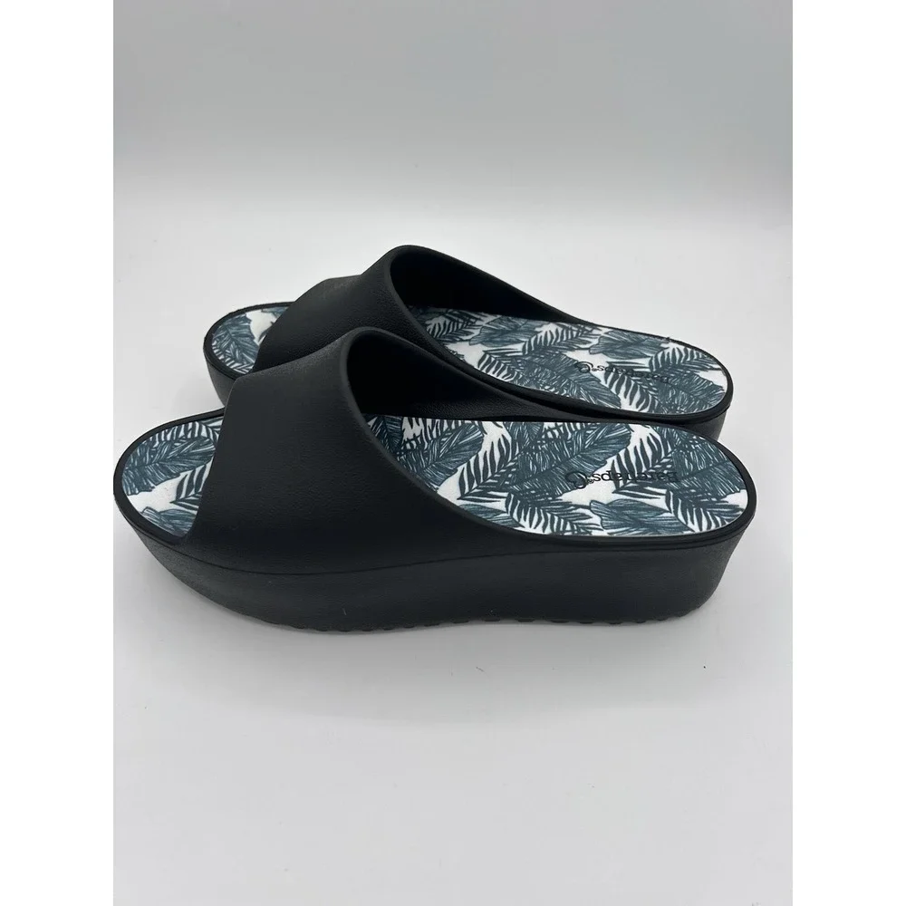 NEW Baretraps Size 7 M Parvati Wedge Sandals Slip On Platform Women's Black